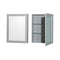 Wyndham AAA Sheffield 36" Single Bathroom Vanity In Gray with Ivory Marble Countertop Undermount Square Sink and Medicine Cabinet WCS141436SGYIVUNSMED