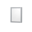 Wyndham AAA Sheffield 48" Single Bathroom Vanity In Gray with Calacatta Quartz Countertop Undermount Square Sink and Medicine Cabinet WCS141448SGYCQUNSMED