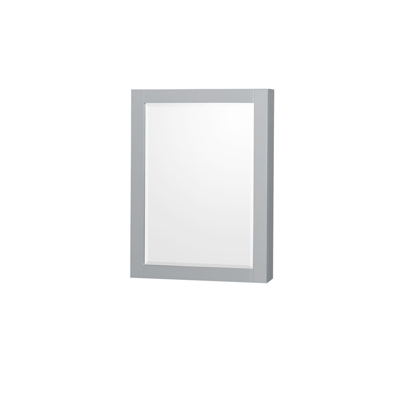 Wyndham AAA Sheffield 48" Single Bathroom Vanity In Gray with White Quartz Countertop Undermount Square Sink and Medicine Cabinet WCS141448SGYWQUNSMED