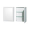 Wyndham Sheffield 80" Double Bathroom Vanity In White with White Cultured Marble Countertop Undermount Square Sinks and Medicine Cabinets WCS141480DWHWCUNSMED