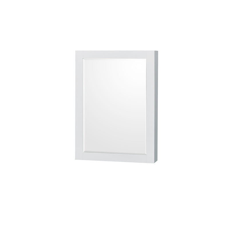 Wyndham AAA Sheffield 48" Single Bathroom Vanity In White with White Quartz Countertop Undermount Square Sink and Medicine Cabinet WCS141448SWHWQUNSMED