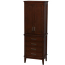 Wyndham AAA Hatton 60" Double Bathroom Vanity In Dark Chestnut No Countertop No Sinks 24" Medicine Cabinets WCV161660DCDCXSXXMED