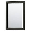 Wyndham Deborah 80" Double Bathroom Vanity In Dark Espresso No Countertop No Sink and 24" Mirror WCS202080DDECXSXXM24