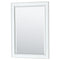 Wyndham Deborah 80" Double Bathroom Vanity In White with White Carrara Marble Countertop Undermount Square Sinks and 24" Mirrors WCS202080DWHCMUNSM24