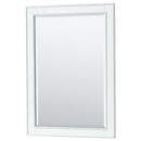 Wyndham Deborah 72" Double Bathroom Vanity In White with No Countertop No Sinks and 24" Mirrors WCS202072DWHCXSXXM24