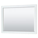 Wyndham Deborah 48" Single Bathroom Vanity In White with No Countertop No Sink and 46" Mirror WCS202048SWHCXSXXM46