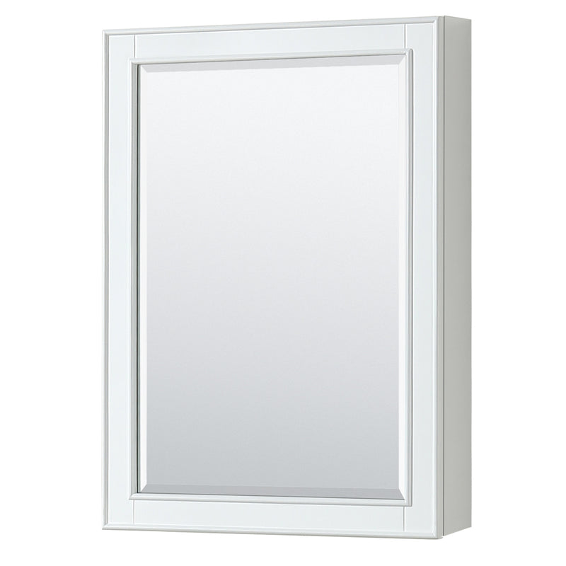 Wyndham Deborah 80" Double Bathroom Vanity In White with Light-Vein Carrara Cultured Marble Countertop Undermount Square Sinks and Medicine Cabinets WCS202080DWHC2UNSMED