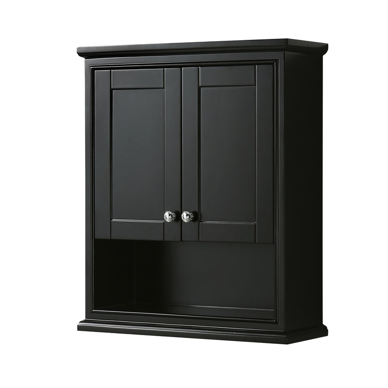 Wyndham Deborah 80" Double Bathroom Vanity In Dark Espresso with Light-Vein Carrara Cultured Marble Countertop Undermount Square Sinks and No Mirrors WCS202080DDEC2UNSMXX