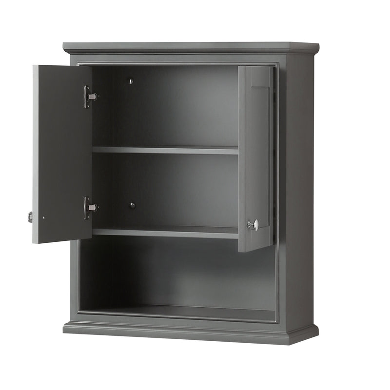 Wyndham Deborah Over-Toilet Wall Cabinet - Dark Gray WCS2020WCDK