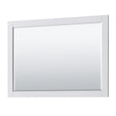 Wyndham Avery 48" Single Bathroom Vanity In White No Countertop No Sink and 46" Mirror WCV232348SWHCXSXXM46