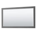 Wyndham Avery 60" Double Bathroom Vanity In Dark Gray No Countertop No Sinks and 58" Mirror WCV232360DKGCXSXXM58