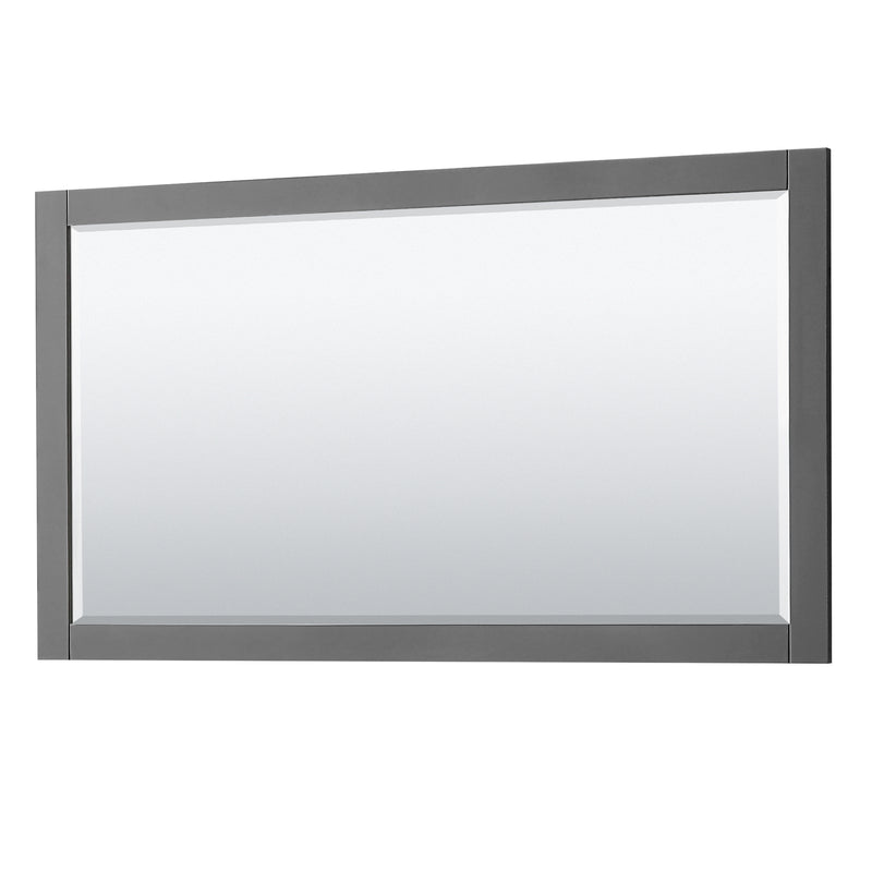 Wyndham Avery 60" Single Bathroom Vanity In Dark Gray No Countertop No Sink and 58" Mirror WCV232360SKGCXSXXM58