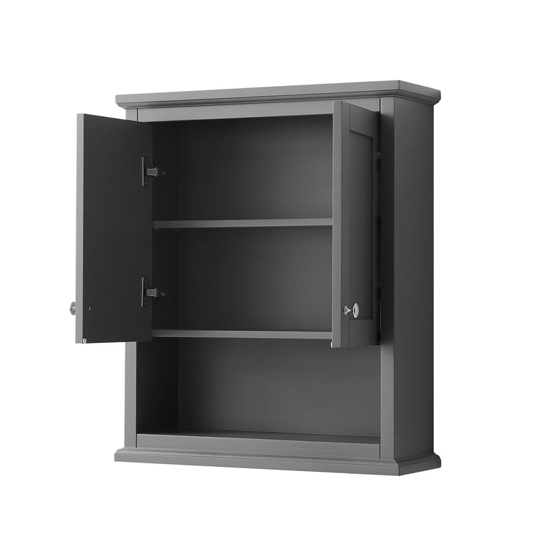 Wyndham Avery Over-Toilet Wall Cabinet - Dark Gray WCV2323WCKG