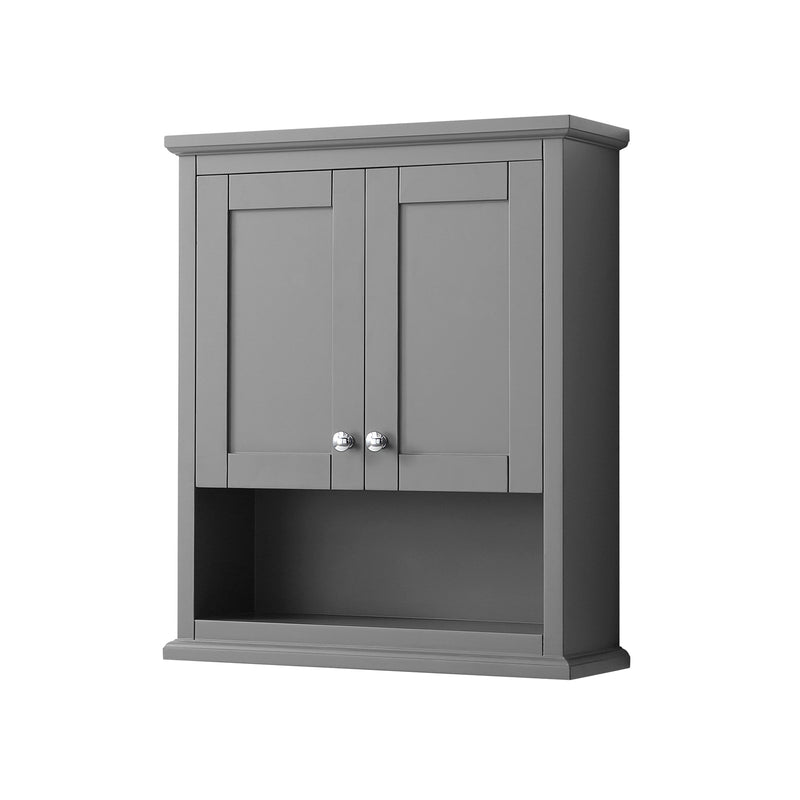 Wyndham Avery 60" Double Bathroom Vanity In Dark Gray White Cultured Marble Countertop Undermount Square Sinks and 58" Mirror WCV232360DKGWCUNSM58