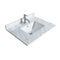 Wyndham Daria 30" Single Bathroom Vanity In Dark Gray White Carrara Marble Countertop Undermount Square Sink and No Mirror WCV252530SKGCMUNSMXX