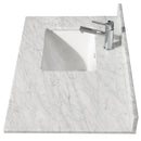 Wyndham Daria 36" Single Bathroom Vanity In White White Carrara Marble Countertop Undermount Square Sink and 24" Mirror WCV252536SWHCMUNSM24