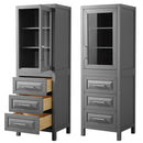 Wyndham Daria Linen Tower - Dark Gray WCV2525LTKG