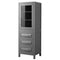 Wyndham Daria 48" Single Bathroom Vanity In Dark Gray No Countertop No Sink and 46" Mirror WCV252548SKGCXSXXM46