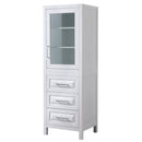 Wyndham Daria 72" Double Bathroom Vanity In White No Countertop No Sink and 70" Mirror WCV252572DWHCXSXXM70