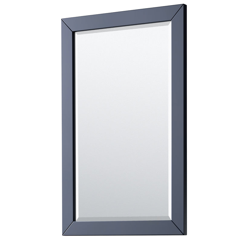 Wyndham Daria 72" Double Bathroom Vanity In Dark Blue Light-Vein Carrara Cultured Marble Countertop Undermount Square Sinks and 24" Mirrors WCV252572DBLC2UNSM24