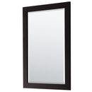 Wyndham Daria 80" Double Bathroom Vanity In Dark Espresso No Countertop No Sink and 24" Mirror WCV252580DDECXSXXM24