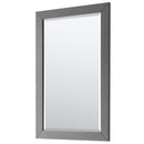 Wyndham Daria 30" Single Bathroom Vanity In Dark Gray No Countertop No Sink and 24" Mirror WCV252530SKGCXSXXM24