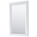 Wyndham Daria 72" Double Bathroom Vanity In White No Countertop No Sink and 24" Mirror WCV252572DWHCXSXXM24