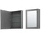 Wyndham Daria 30" Single Bathroom Vanity In Dark Gray No Countertop No Sink and Medicine Cabinet WCV252530SKGCXSXXMED