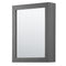 Wyndham Daria 80" Double Bathroom Vanity In Dark Gray No Countertop No Sink and Medicine Cabinet WCV252580DKGCXSXXMED