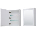 Wyndham Daria 72" Double Bathroom Vanity In White Light-Vein Carrara Cultured Marble Countertop Undermount Square Sinks Brushed Gold Trims and Medicine Cabinets WCV252572DWGC2UNSMED