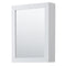 Wyndham Daria 30" Single Bathroom Vanity In White White Carrara Marble Countertop Undermount Square Sink and Medicine Cabinet WCV252530SWHCMUNSMED