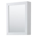 Wyndham Daria 72" Double Bathroom Vanity In White White Cultured Marble Countertop Undermount Square Sinks and Medicine Cabinets WCV252572DWHWCUNSMED