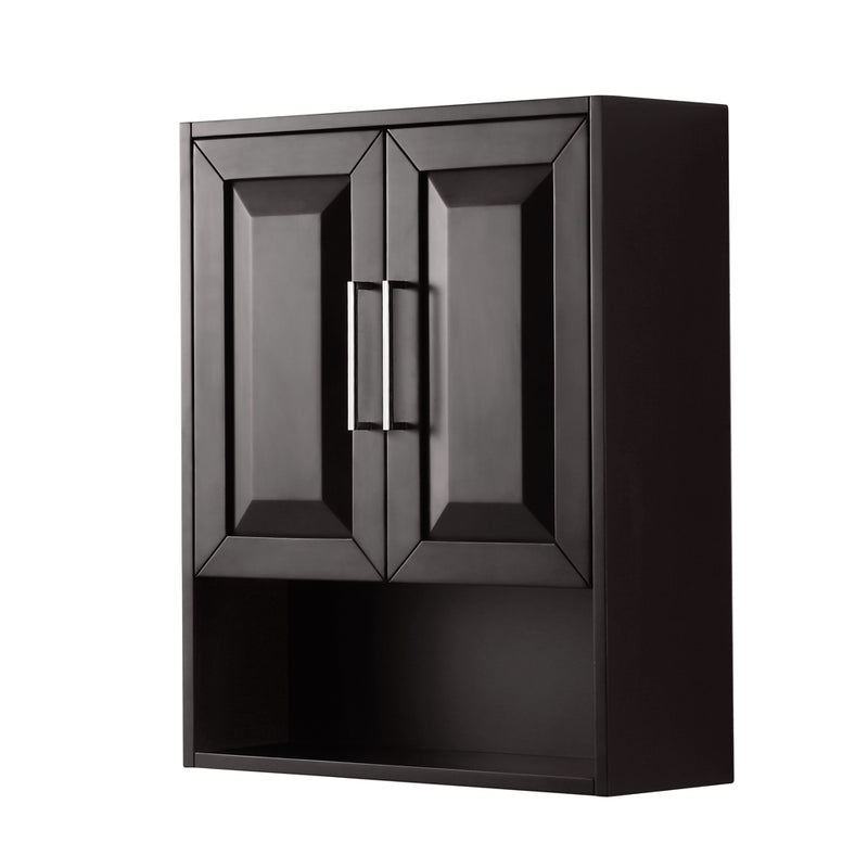 Wyndham Daria 72" Double Bathroom Vanity In Dark Espresso Light-Vein Carrara Cultured Marble Countertop Undermount Square Sinks and No Mirror WCV252572DDEC2UNSMXX