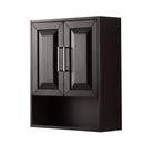 Wyndham Daria 60" Double Bathroom Vanity In Dark Espresso No Countertop No Sink and 24" Mirror WCV252560DDECXSXXM24