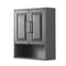 Wyndham Daria 48" Single Bathroom Vanity In Dark Gray No Countertop No Sink and 46" Mirror WCV252548SKGCXSXXM46