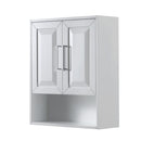 Wyndham Daria 60" Single Bathroom Vanity In White Light-Vein Carrara Cultured Marble Countertop Undermount Square Sink and 58" Mirror WCV252560SWHC2UNSM58