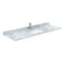 Wyndham Miranda 66" Single Bathroom Vanity In Dark Gray White Carrara Marble Countertop Undermount Square Sink Brushed Nickel Trim 58" Mirror WCF292966SKGCMUNSM58