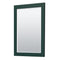 Wyndham Miranda 30" Single Bathroom Vanity In Green Light-Vein Carrara Cultured Marble Countertop Undermount Square Sink Brushed Nickel Trim 24" Mirror WCF292930SGEC2UNSM24