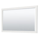 Wyndham Miranda 60" Double Bathroom Vanity In White Light-Vein Carrara Cultured Marble Countertop Undermount Square Sinks Brushed Nickel Trims and 58" Mirro WCF292960DWHC2UNSM58