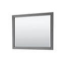 Wyndham Margate 48" Single Bathroom Vanity In Dark Gray White Carrara Marble Countertop Undermount Square Sink and 44" Mirror WCV303048SKGCMUNSM44