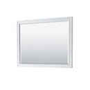 Wyndham Margate 48" Single Bathroom Vanity In White White Carrara Marble Countertop Undermount Oval Sink and 44" Mirror WCV303048SWHCMUNOM44