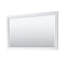 Wyndham Margate 60" Double Bathroom Vanity In White No Countertop No Sink and 56" Mirror WCV303060DWHCXSXXM56