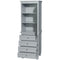 Wyndham Acclaim Bathroom Linen Tower In Oyster Gray with Shelved Cabinet Storage and 4 Drawers WCV8000LTOY