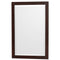 Wyndham Acclaim 80" Double Bathroom Vanity In Espresso Light-Vein Carrara Cultured Marble Countertop Undermount Square Sinks and 24" Mirrors WCV800080DESC2UNSM24