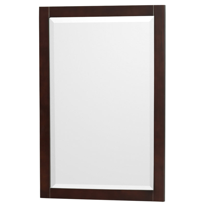 Wyndham Acclaim 60" Double Bathroom Vanity In Espresso Light-Vein Carrara Cultured Marble Countertop Undermount Square Sinks and 24" Mirrors WCV800060DESC2UNSM24