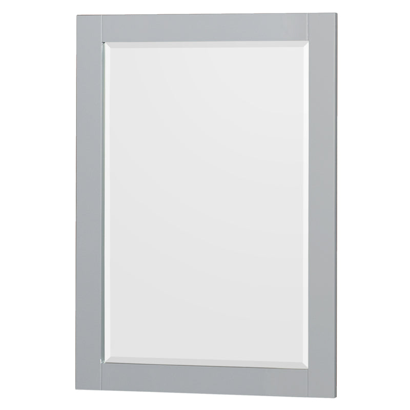 Wyndham Acclaim 80" Double Bathroom Vanity In Oyster Gray White Cultured Marble Countertop Undermount Square Sinks and 24" Mirrors WCV800080DOYWCUNSM24