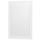 Wyndham Acclaim 60" Double Bathroom Vanity In White White Cultured Marble Countertop Undermount Square Sinks and 24" Mirrors WCV800060DWHWCUNSM24