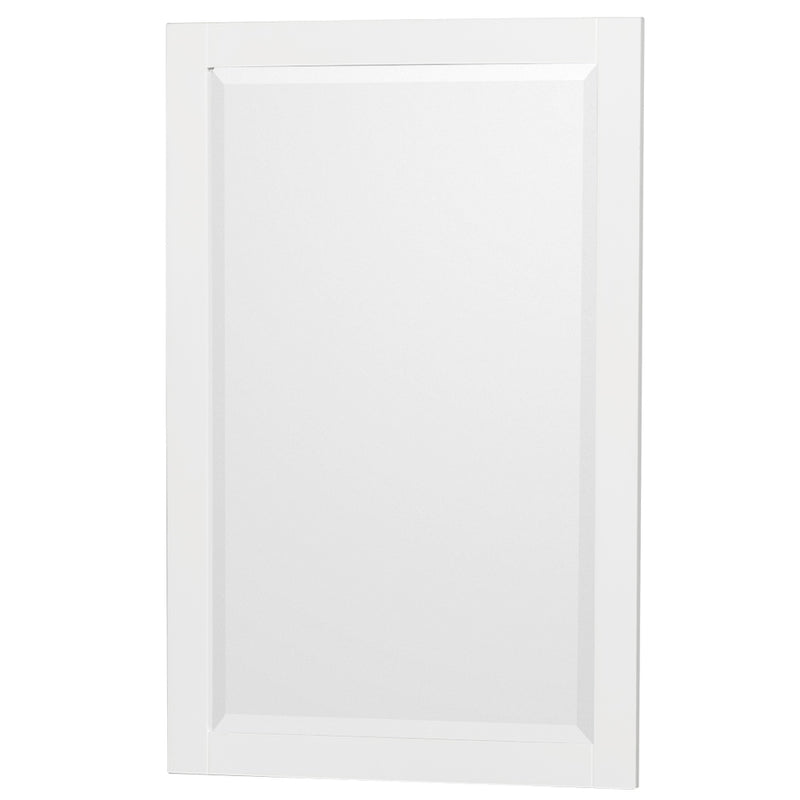 Wyndham Acclaim 60" Double Bathroom Vanity In White White Cultured Marble Countertop Undermount Square Sinks and 24" Mirrors WCV800060DWHWCUNSM24