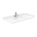 Wyndham Miranda 42" Single Bathroom Vanity In Green White Cultured Marble Countertop Undermount Square Sink Brushed Gold Trim WCF292942SGDWCUNSMXX