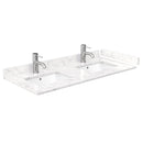 Wyndham Avery 48" Double Bathroom Vanity In Dark Gray Dark-Vein Carrara Cultured Marble Countertop Undermount Square Sinks and No Mirror WCV232348DKGC1UNSMXX